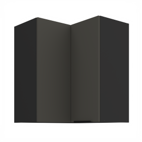 Horní rohová skříňka Aria 60x60 GN-72 2F (90°) Barva korpusu: Černá, Barva dvířek: GR - Graphite AFM