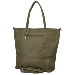 Trendy dámská koženková kabelka Lisabeth, olivově zelená