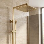 REA - Čtvercová hlavová sprcha JS-P015BG 25cm Brush Gold REA-P0611