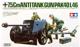 Tamiya 35047 German 75mm Anti tank Gun Pak 40/L46 1:35