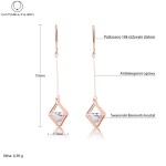 Náušnice Swarovski Elements Ferrera, Bílá/čirá