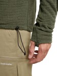 ICEBREAKER Mens Merino 400 RealFleece Grid LS Half Zip, Dark Loden (vzorek) velikost: M