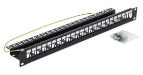 Triton Patch panel 19" modulární / 1U / pro max. 24 keystonů / RAL7035 (RAB-PP-X10-A1)