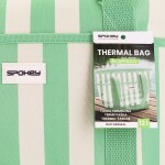 Spokey ACAPULCO Termotaška, 12 l, zelené pruhy