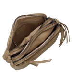 Semišová dámská crossbody kabelka Lory, béžová