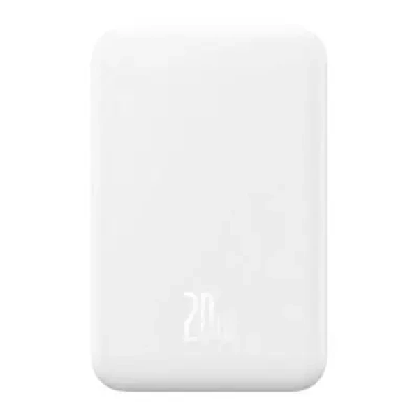 Rozbaleno - Baseus P10022107223-00 bílá / Powerbanka / 5000mAh / USB-C / MagSafe / 20W / rozbaleno (P10022107223-00.rozbaleno)