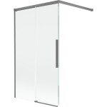 MEXEN/S - Rox vanová zástěna 2-křídlová posuvná 100 x 150, transparent, grafit metal 8C9-100-003-95-00