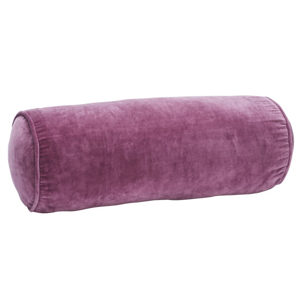 MADAM STOLTZ Sametový polštář válec Lilac, růžová barva, fialová barva, textil