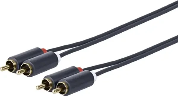 VivoLink 2 x RCA - 2 x RCA M-M 12m / vysoce flexibilní / 24AWG / dvojité stínění / zlacené konektory (PRORCARCA12)