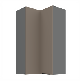 Horní rohová skříňka Aria ANT 60x60 GN-108 2F (90°) Barva korpusu: Antracit, Barva dvířek: TA - Sandgrau AFM