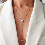 Royal Fashion stříbrný náhrdelník GU-DR24617N-SILVER-MOONSTONE-ROSEQUARTZ-AMETHYST
