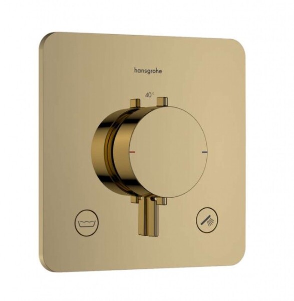 HANSGROHE - Ecostat Comfort Q Termostatická baterie pod omítku, pro 2 spotřebiče, leštěný vzhled zlata 33717990