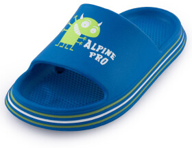 Dětské letní pantofle ALPINE PRO LARINO electric blue lemonade 32