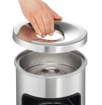 Durable Safe stříbrná / Odpadkový koš s popelníkem / kulatý tvar / O 24 cm / 17 l (333223)