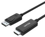 Unitek Y-5118CA černá / Kabel / DisplayPort - HDMI / 1,8 m (Y-5118CA BOX)