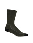 Pánské merino ponožky ICEBREAKER Mens Hike+ Medium Crew, Loden/Blk/Gritstone Heather velikost: 39-41,5 (S)