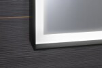SAPHO - SORT zrcadlo s LED osvětlením 47x70cm, černá mat ST047