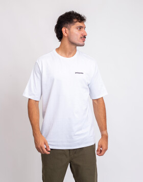 Tričko Patagonia M's P-6 Logo Responsibili-Tee® Fiber White