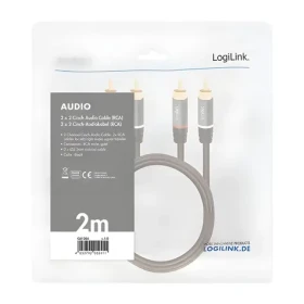 LogiLink RCA audio kabel černá / Audio kabel / 2x RCA - 2x RCA / 2 m (CA1204)
