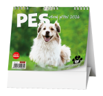 Stolní kalendář 2026 Baloušek IDEÁL - Pes - věrný přítel /s psími jmény/