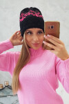 Dámská čepice Kira K374 black+pink UNI