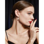 Luxusní náušnice s 11 mm bílou perlou Dafné, Bílá