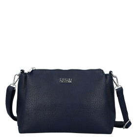 Trendy dámská koženková crossbody kabelka Denissa, tmavě modrá