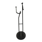 Němý sluha, výška 110 cm, masiv kaučukovník, černé moření, kov černý