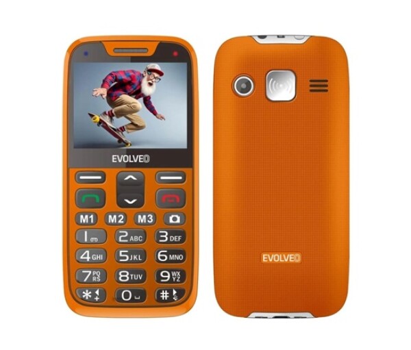 EVOLVEO EasyPhone XR, mobilní telefon pro seniory s nabíjecím stojánkem, oranžová EDF_547141