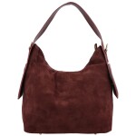 Módní dámská kožená kabelka na rameno Beatrix, vínová