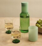 DESIGN LETTERS Skleničky Generous 250 ml – set 2 ks, zelená barva, čirá barva, sklo