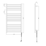 SAPHO - REDONDO elektrický sušák ručníků, kulatý, 630x1160, 130W, nerez lesk ER230V