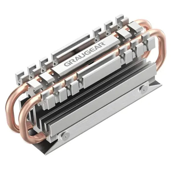 GrauGear G-M2HS06 / Pasivní chladič M.2 SSD / M.2 2280 / hliník, měď / 2 tepelné trubice (G-M2HS06)