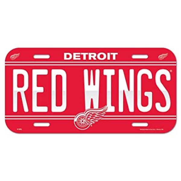Wincraft Cedule Detroit Red Wings NHL License Plate Banner
