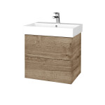 Dřevojas - Umyvadlová skříňka VARIANTE SZZ2 60 umyvadlo Glance - D21 Tobacco / D21 Tobacco 260491