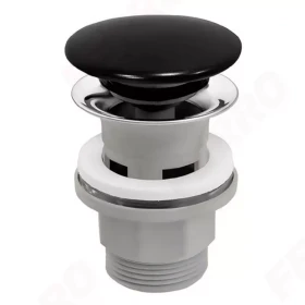 Výpusť umyvadlová CLICK-CLACK s přepadem 5/4" - Černá