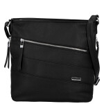 Trendy dámská koženková crossbody kabelka Tande, černá