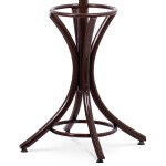 Věšák dřevěný stojanový, masiv topol a bříza, tmavě hnědý lak, výška 185 cm