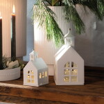 Räder Porcelánový svícen domeček Small Chapel, bílá barva, porcelán