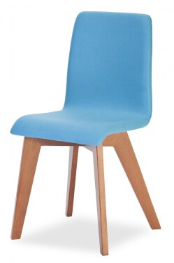 Židle Mirka buk - dřevěná podnož a čalouněný sedák Barva korpusu: Wenge, látka: Friga 7