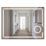 REA - Zrcadlo LED 80x60cm HAVEN HOM-01806