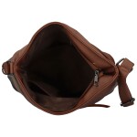 Trendy dámská koženková crossbody kabelka Nicoll, hnědá