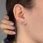 ELENYS Modrá tlapka – náušnice ze sterlingového stříbra 925