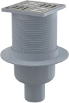 Alcadrain 1 - Alcadrain Podlahová vpust 105×105/50 mm přímá, mřížka nerez, vodní zápachová uzávěra APV2 APV2