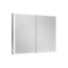 Zrcadlová skříňka s osvětlením SAT 80x60 cm kov hliník SATZGALED8060AL SATZGALED8060AL