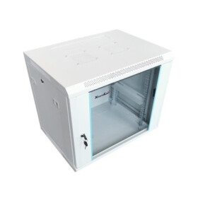 XtendLan 19" nástěnný rozvaděč 9U 600x450, nosnost 60 kg, skleněné dveře, svařovaný, šedý EDF_10102676