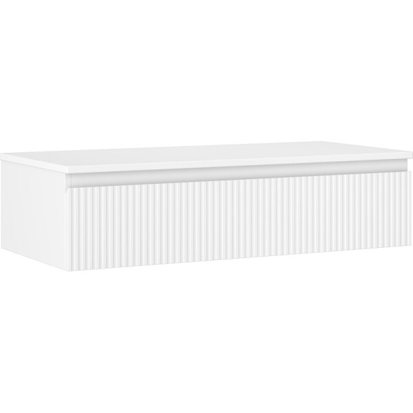 MEXEN/S - Rivel koupelnová skříňka pod umyvadlo 100 cm s deskou, 1 šuplík, reliéf , bílá mat 91A20-10023-1-BFC01