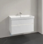 VILLEROY & BOCH - Collaro Umyvadlová skříňka, 954x546x444 mm, 2 zásuvky, Glossy White C01100DH