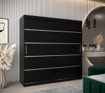 Šatní skříň Abi V1 Barva korpusu: Černá, Rozměry: 120 cm, Dveře: Dub artisan