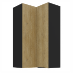 Horní rohová skříňka Cremona 60x60 GN-108 2F (90°) Barva korpusu: Bílá, Barva dvířek: Dub Cremona